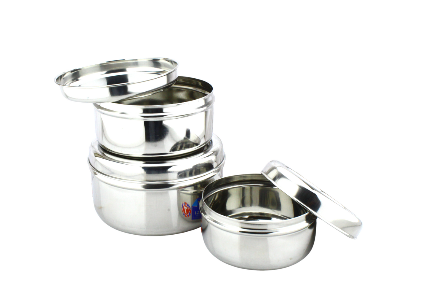 Stainless Steel Puri Dabba Set of 3 Pcs ( 11cm, 12.5cm, 14cm )