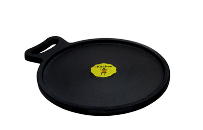 eKitchen Pre-Seasoned Cast Iron Dosa Tawa - 10 inches