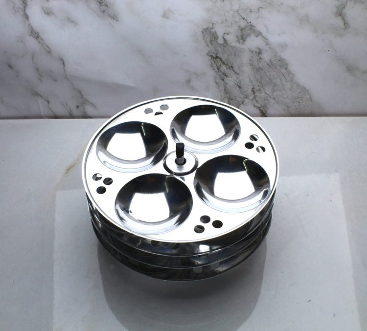 Black Aluminium Idli Cooker | Steamer | Maker (16 idlies | 4 Plates)