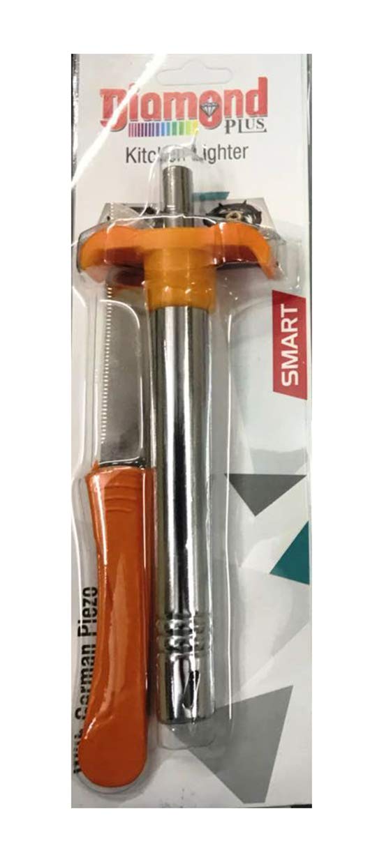 Kitchen Gas Lighter + Knife Combo - Orange