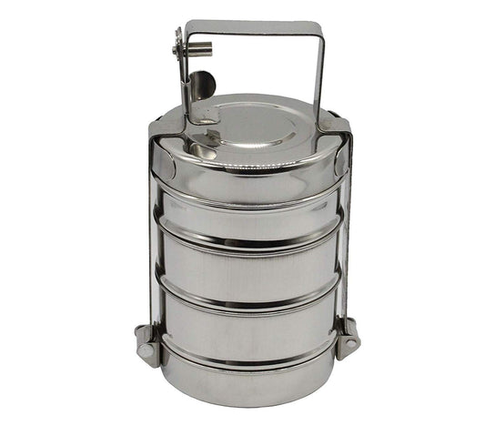 Stainless Steel 3 Tier Lunch Carrier | Tiffin Box - Wide