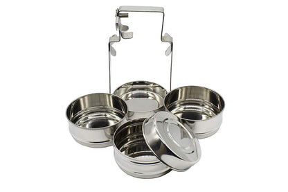 Stainless Steel 3 Tier Lunch Carrier | Tiffin Box - Wide