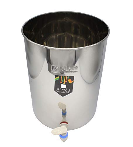 Stainless Steel 34 Litres Water Filter (With 3 Candles And Plastic Tap)
