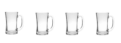 Glass Beer | Juice Mugs 350ml (Set of 4 Pcs)
