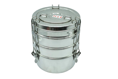 Stainless Steel Lunch Box | Tiffin Box 4 Tier (Size: 11x4)
