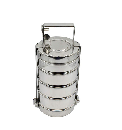 Stainless Steel 4 Tier Lunch Carrier | Tiffin Box - Tall