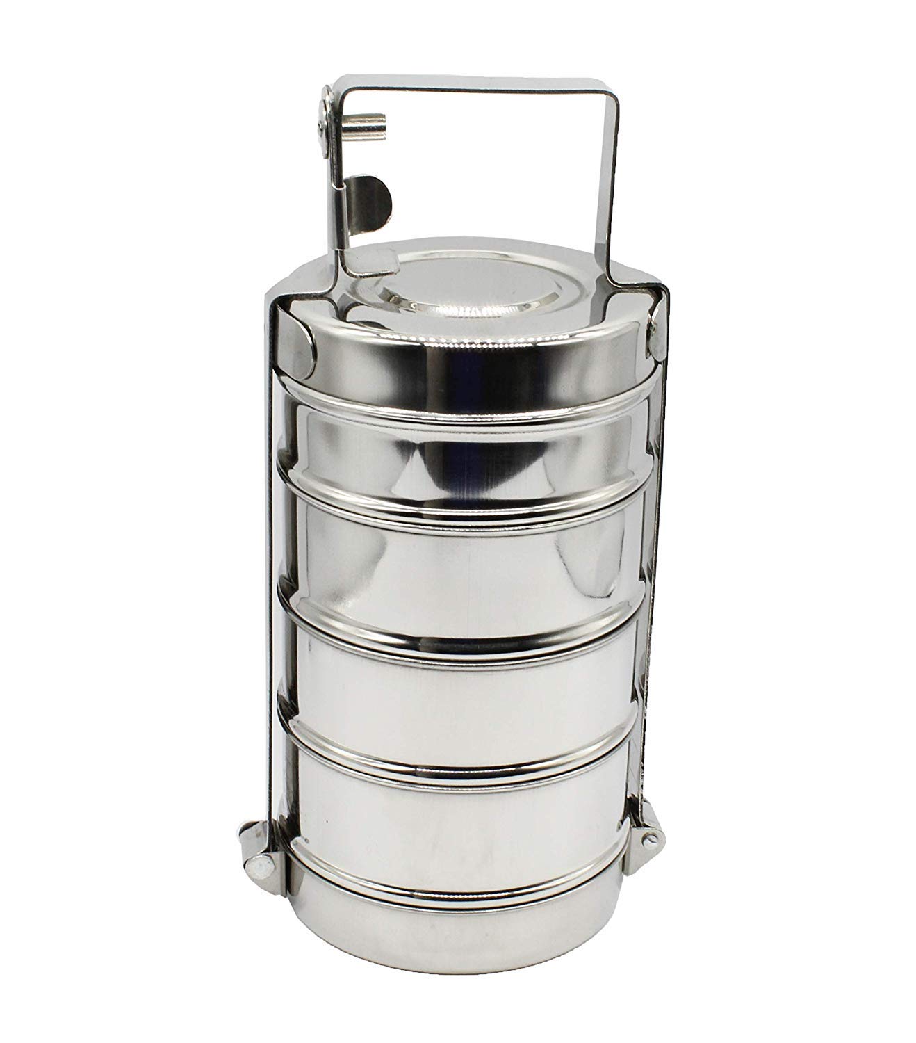 Stainless Steel 4 Tier Lunch Carrier | Tiffin Box - Tall