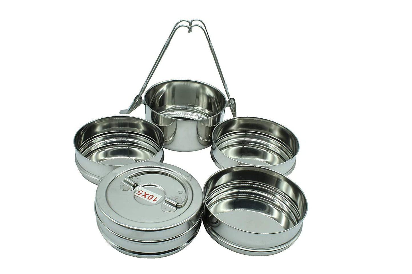 Stainless Steel Lunch Box | Tiffin Box 5 Tier (Size: 10x5)