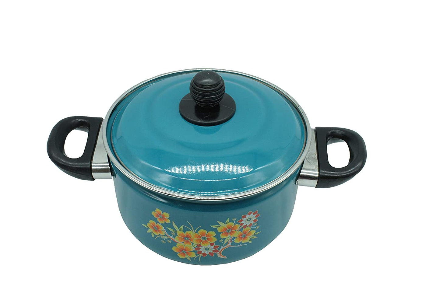 Carbon Steel Enamel Pot 2500ml (Blue Green)