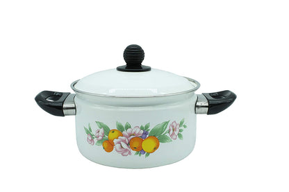 Carbon Steel Enamel Pot 2500ml (White)