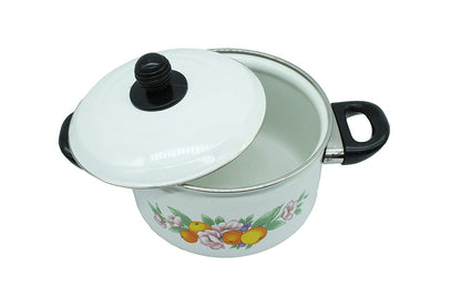 Carbon Steel Enamel Pot 2500ml (White)