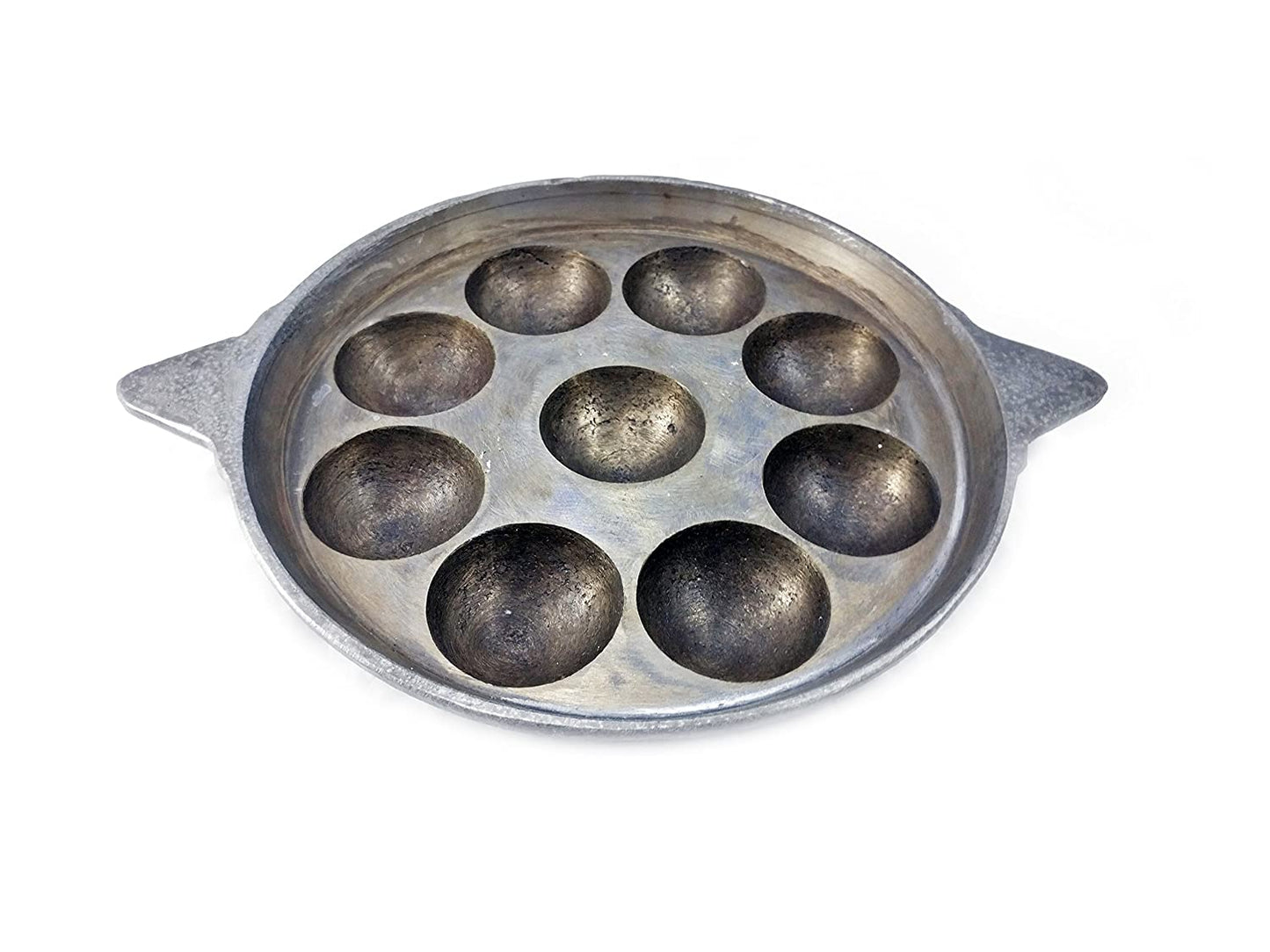 Cast Iron Pre-Seasoned Induction Compatible Paniyaram Pan 21cm Induction Compatible
