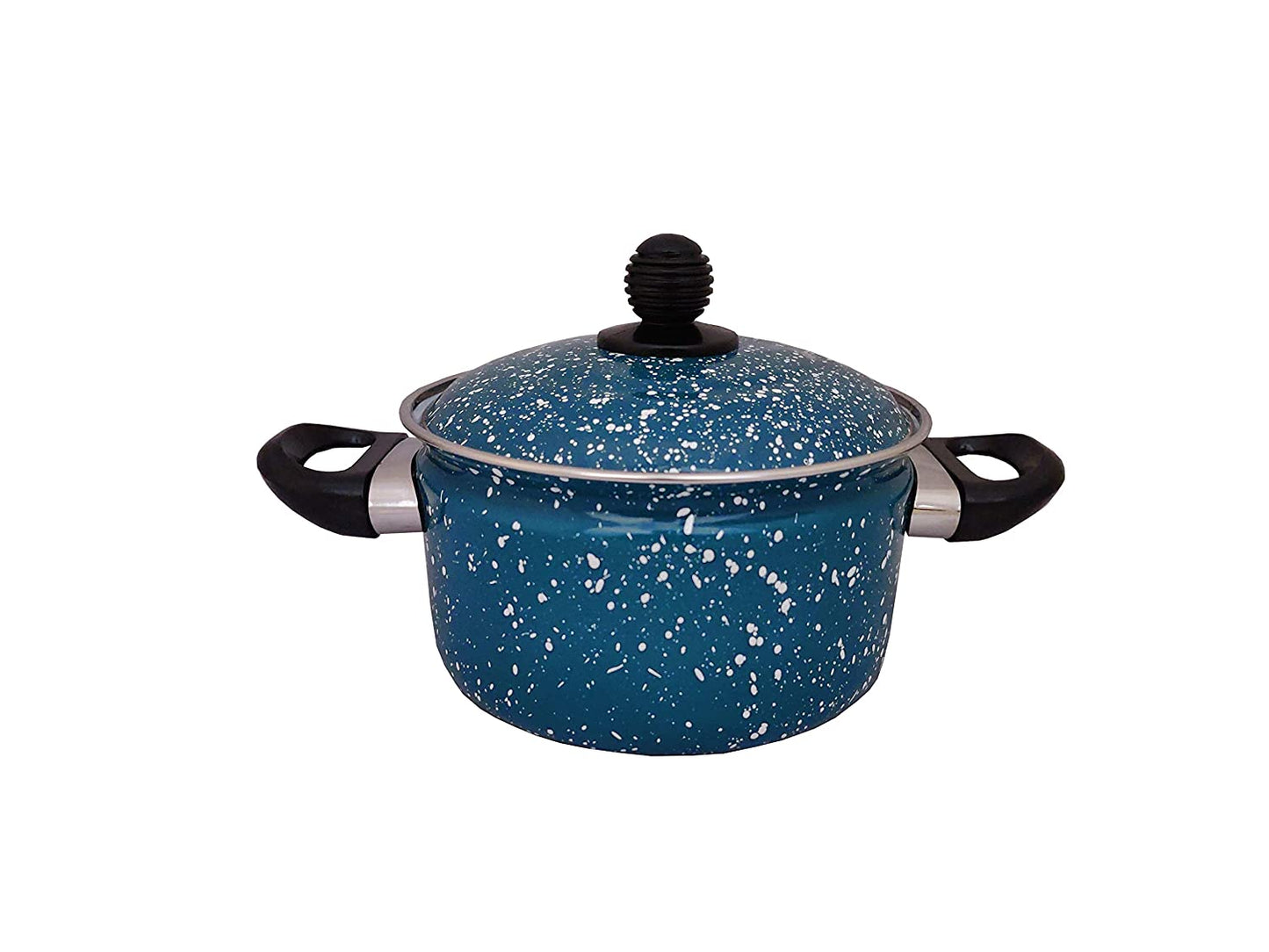 Cook and Serve Carbon Steel Enamel Pot 1.2Ltr (Aqua Blue)