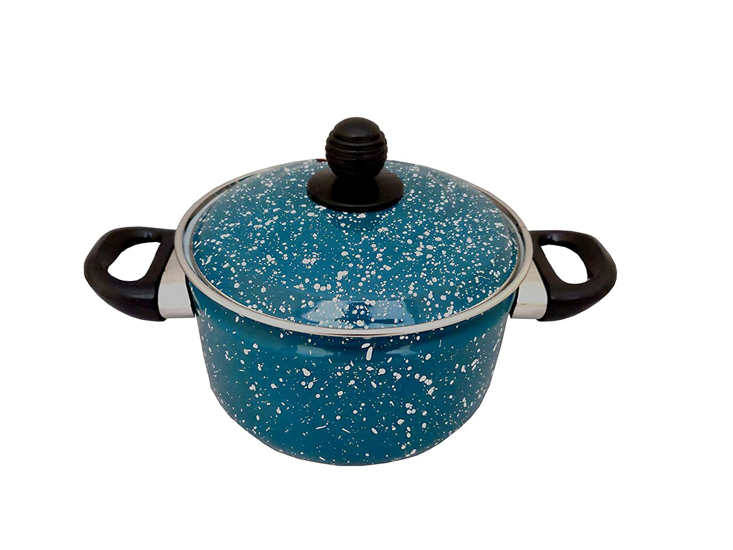 Cook and Serve Carbon Steel Enamel Pot 1.2Ltr (Aqua Blue)