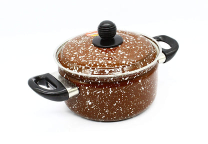 Cook and Serve Carbon Steel Enamel Pot (Brown)