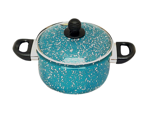 Cook and Serving Carbon Steel Enamel Pot 2500ml (Sky Blue)