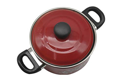 Eternal Carbon Steel Cook and Serve Enamel Pot 2.5 litres (Red)