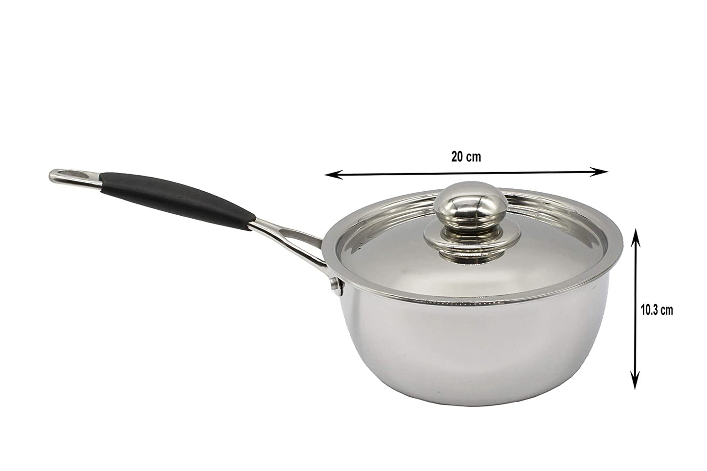 Evasilva Triply Sauce Pan| Milk Pot With Lid 20cm | 2 Litres
