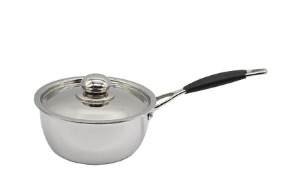Evasilva Triply Sauce Pan| Milk Pot With Lid 20cm | 2 Litres