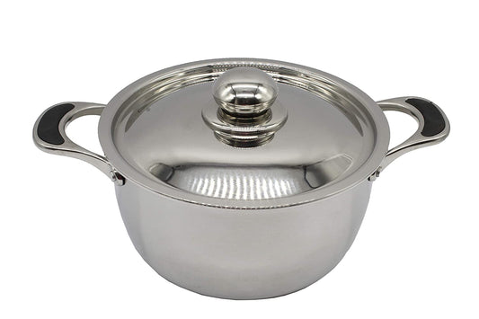 Evasilva Triply Casserole | Cook & Serve Dish With Lid 22cm | 3.25 Litres