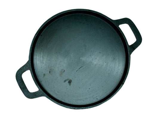 Fe+ Grand Pre-Seasoned Cast Iron Tawa 30 cm Dual Handle