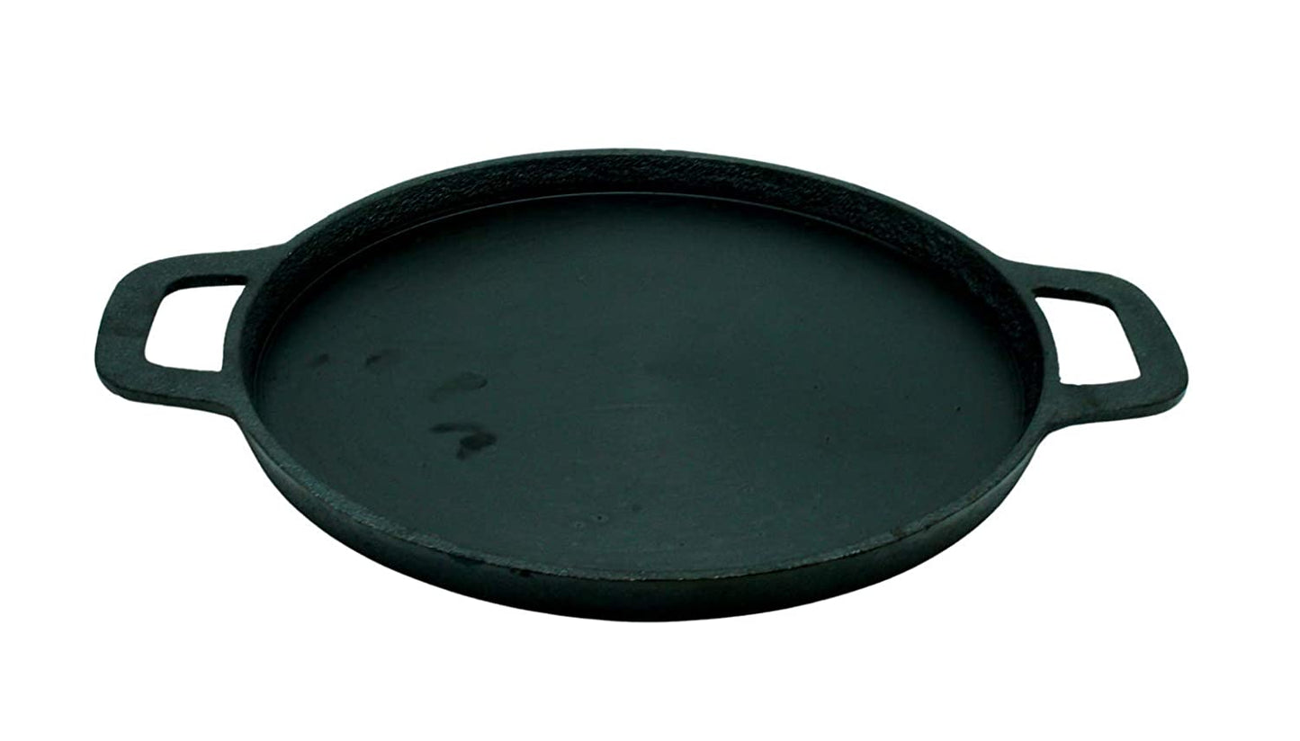 Fe+ Grand Pre-Seasoned Cast Iron Tawa 30 cm Dual Handle