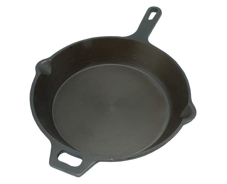 Fe+ Pre-Seasoned Cast Iron Induction Compatible Deep Skillet Fry Pan (26 cm | 10 Inch)