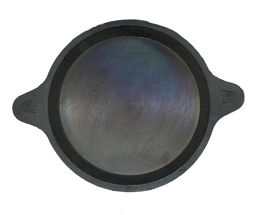 Fe+ Pre-Seasoned Cast Iron Induction Compatible Indian Skillet | Shallow Fry Pan | Omlete Pan