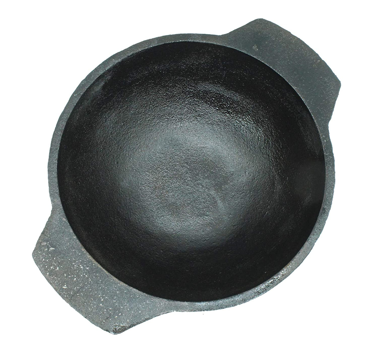 Fe+ Pre-Seasoned Cast Iron Kadhai | Wok 8 Inches (Induction Compatible)