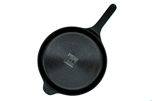 Fe+ Pre-Seasoned Cast Iron Shallow Fry Pan | Omlete Pan (25cm | 9.8 Inch)
