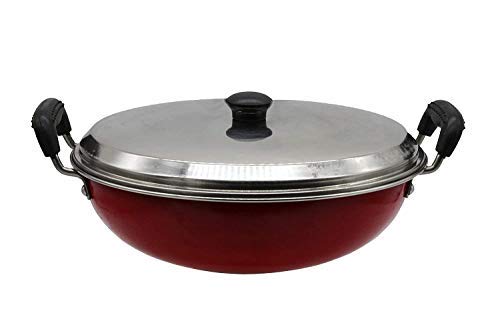 Fe+ Pre-Seasoned Iron Deep Kadhai with Lid 23.5cm