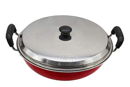 Fe+ Pre-Seasoned Iron Deep Kadhai with Lid 23.5cm