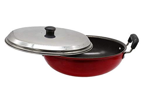 Fe+ Pre-Seasoned Iron Deep Kadhai with Lid 23.5cm