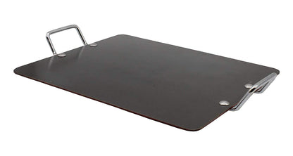 Fe+ Pre-Seasoned Mild Carbon Steel | Iron Rectangle Pathri Tawa 39cm X 31cm (Thickness-3mm)