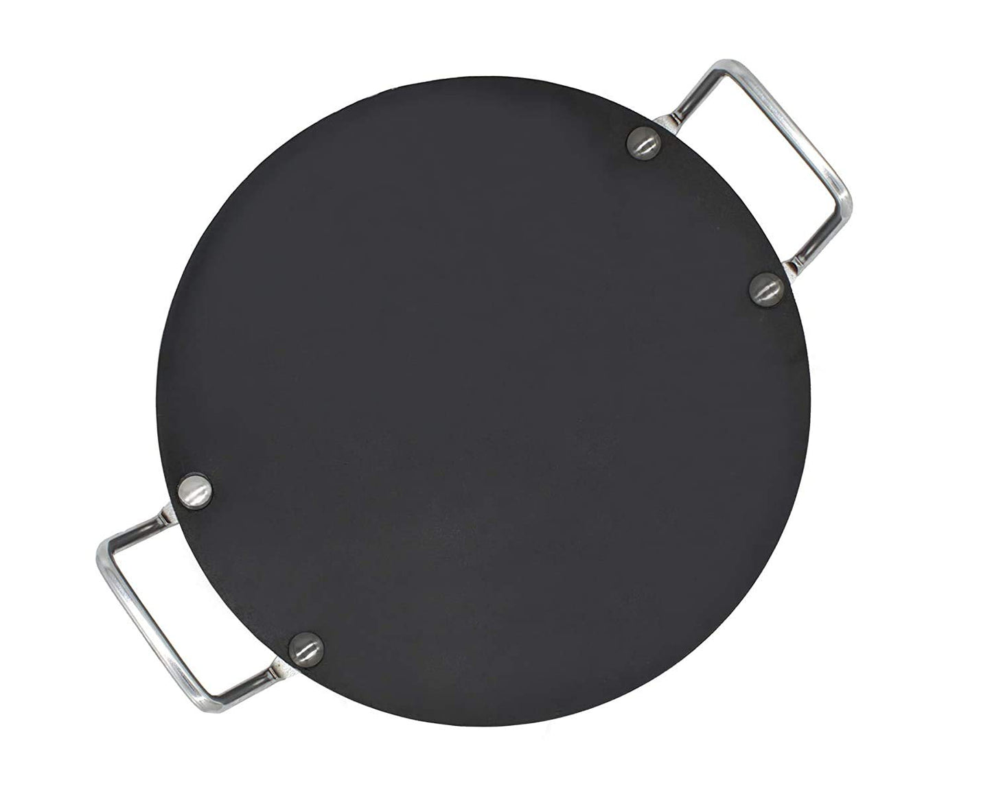 Fe+ Pre-Seasoned Mild Carbon Steel | Iron Round Concave Dosa | Roti Tawa 29cm (Thickness-3mm)