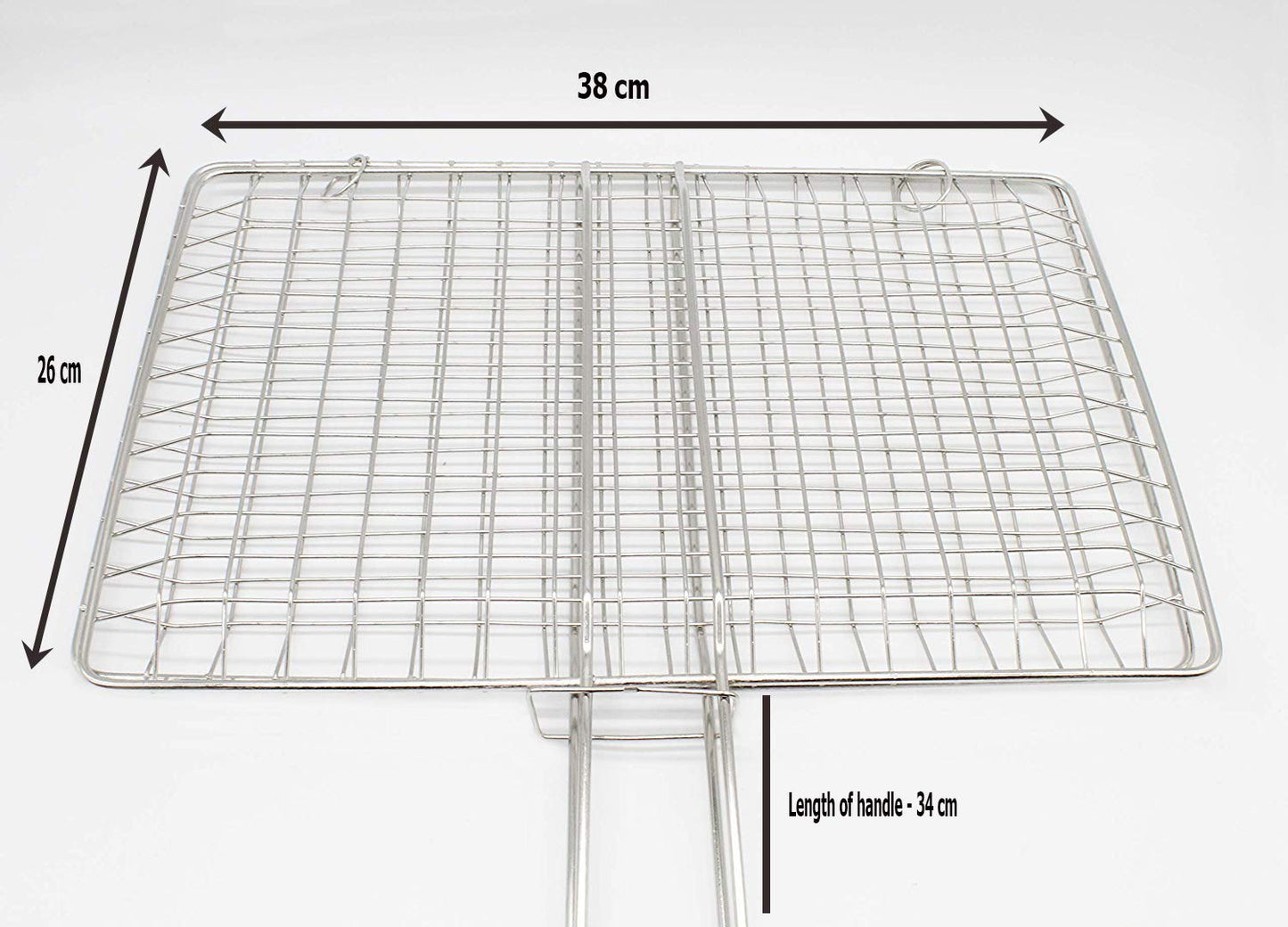 Stainless Steel Foladable Portable Barbecue BBQ Grill Net Basket for Fish, Meat, Vegetable, Steak and Shrimp