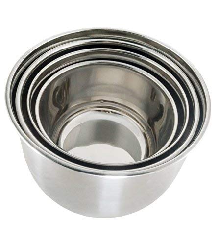 Stainless Steel Deep Bowls | Tope Set | Mixing Bowls Set of 4 Pcs-Heavy Gauge (Glossy Finish)