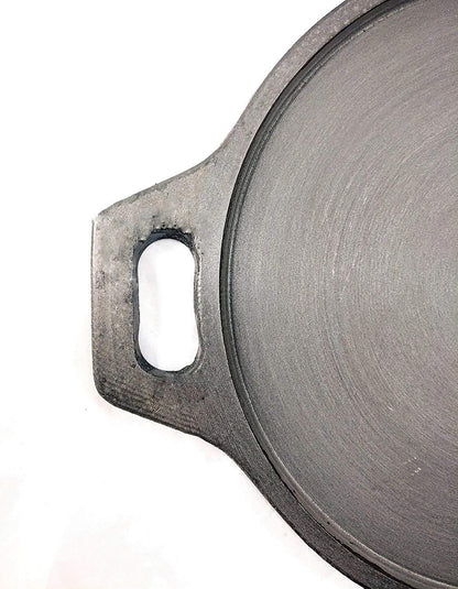 Pre-Seasoned Cast Iron Flat Tawa | Dosa Kal-10 inch | 26cm (Medium) (Induction Compatible)