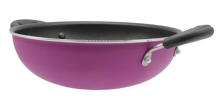 Nonstick Kadhai With Stainless Steel Lid 21cm