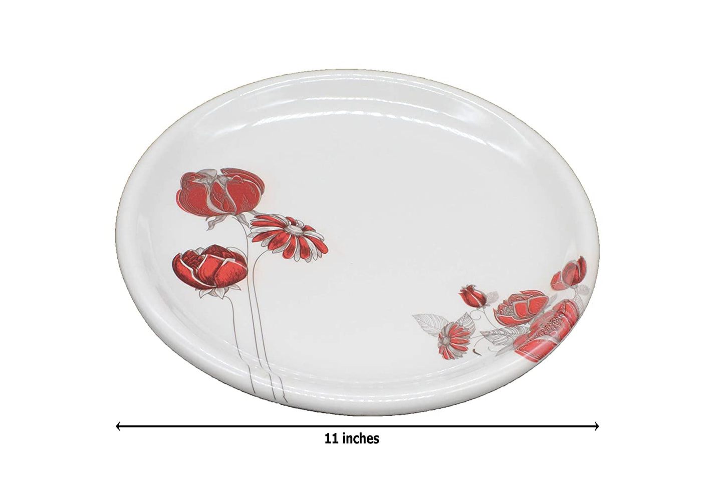 Melamine Pack of 6 Pcs Full Size 11 Inch Plates No.1