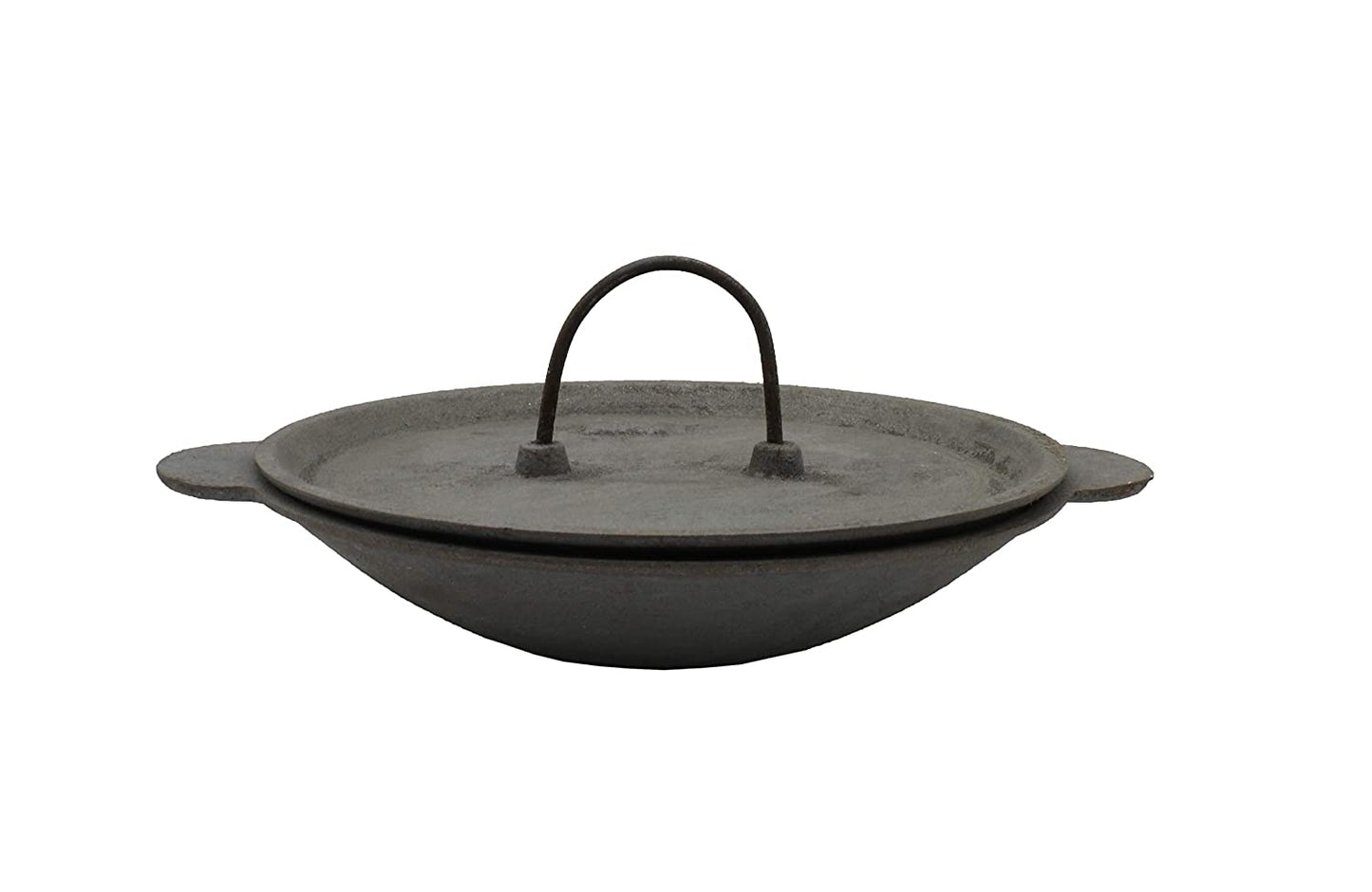 Pre-Seasoned Cast Iron Appam Pan 8 Inch | 20 cm | Depth-4 cm (with Lid) (Induction Compatible)