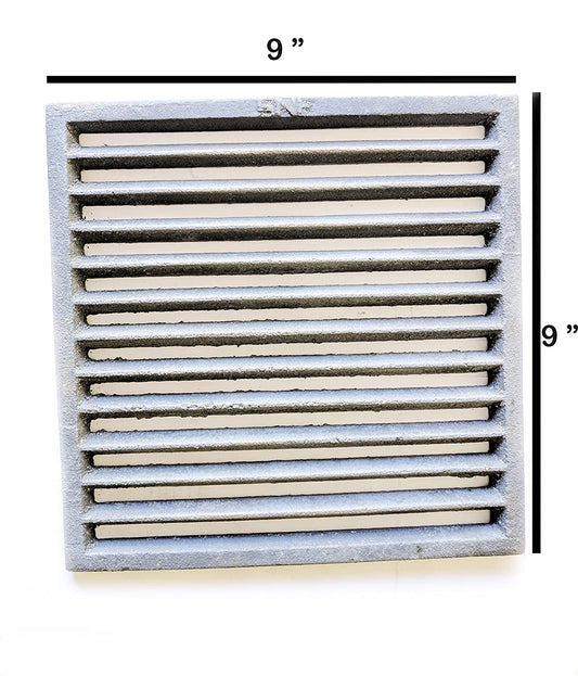 Pre-Seasoned Cast Iron Grill Square 9 Inch | 23 cm (Induction Compatible)