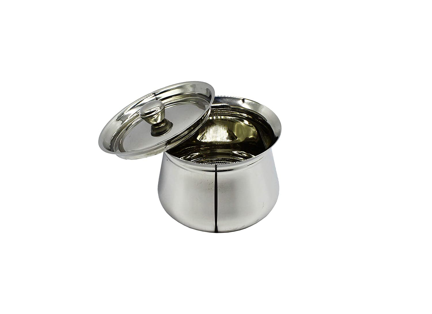 Stainless Steel Special Coil Handi Tall Serving Dish Pot Set of 3 Pcs - 10.5 cm, 12 cm, 14 cm