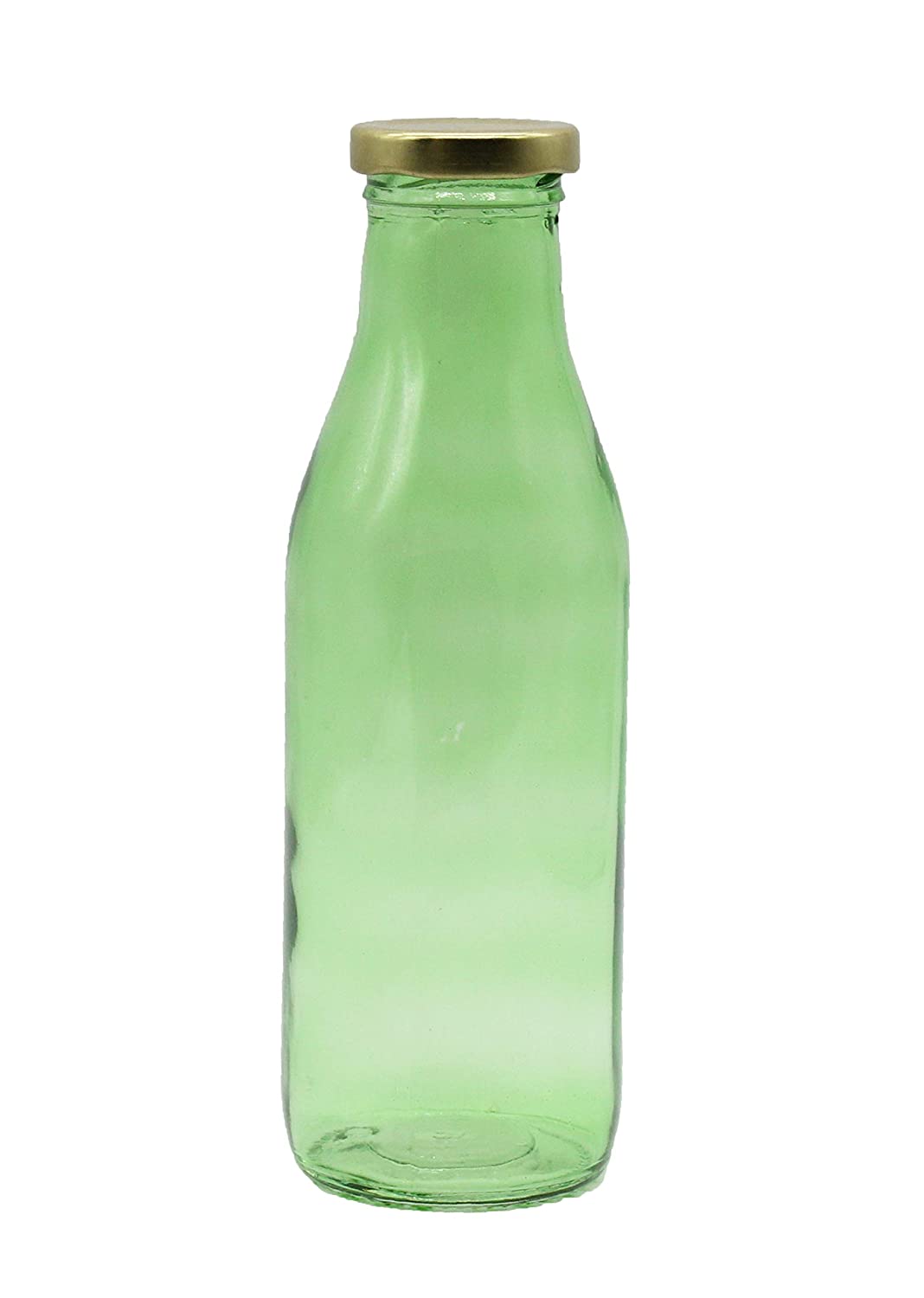 Glass Milk Bottle 300ml | Green-Set of 4 Pcs