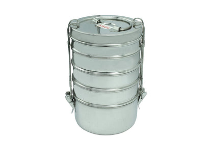 Stainless Steel 5 Tier Lunch Box | Tiffin Carrier (Size:10x5)