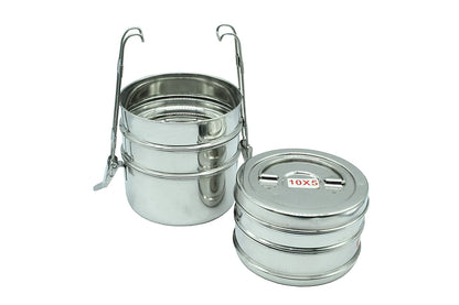 Stainless Steel 5 Tier Lunch Box | Tiffin Carrier (Size:10x5)