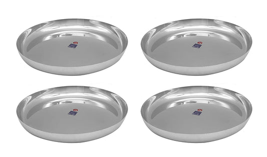 Stainless Steel Apple Thali Set of 4 Pcs- No:12 (26cm)