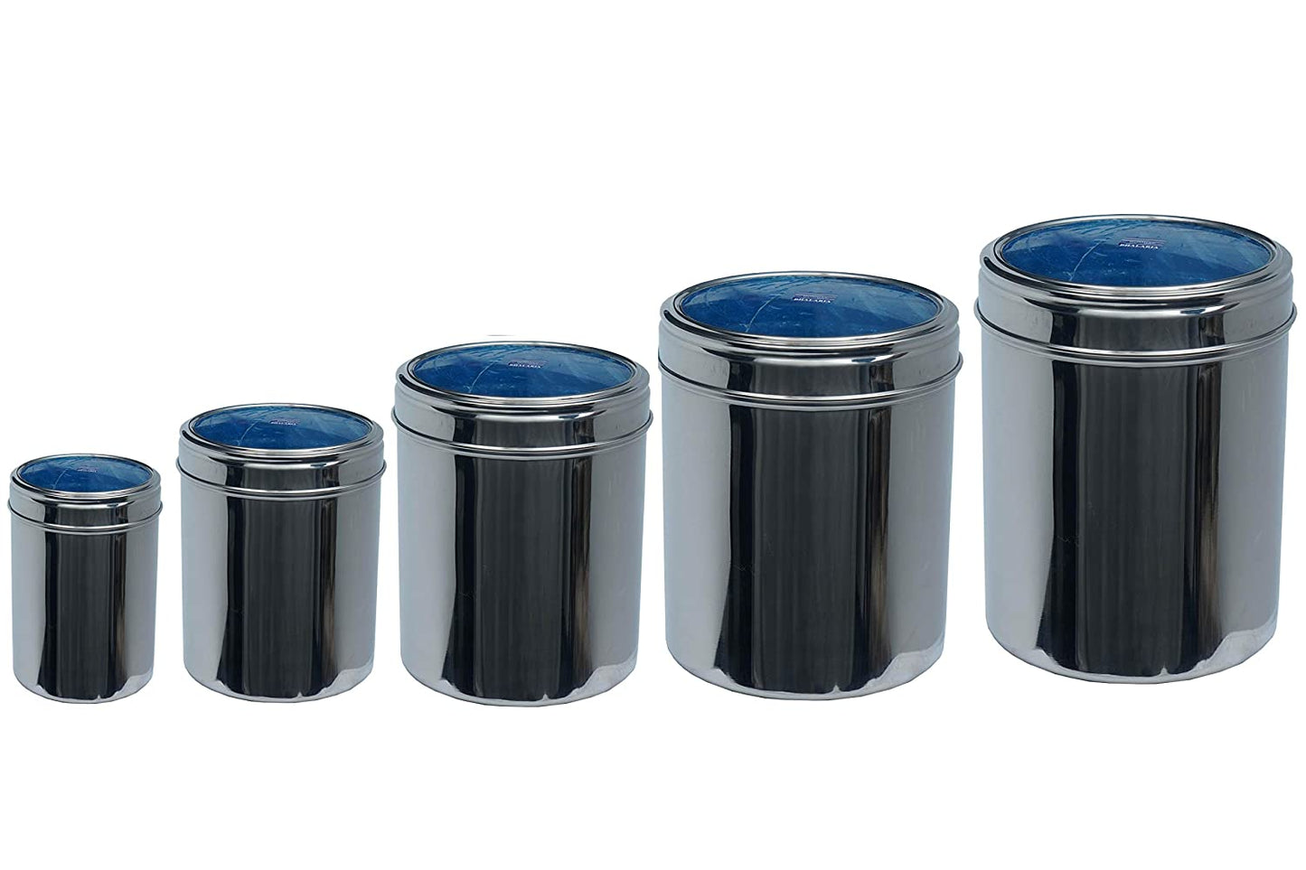 Stainless Steel Canister Set With Lid - Set Of 5 Pcs