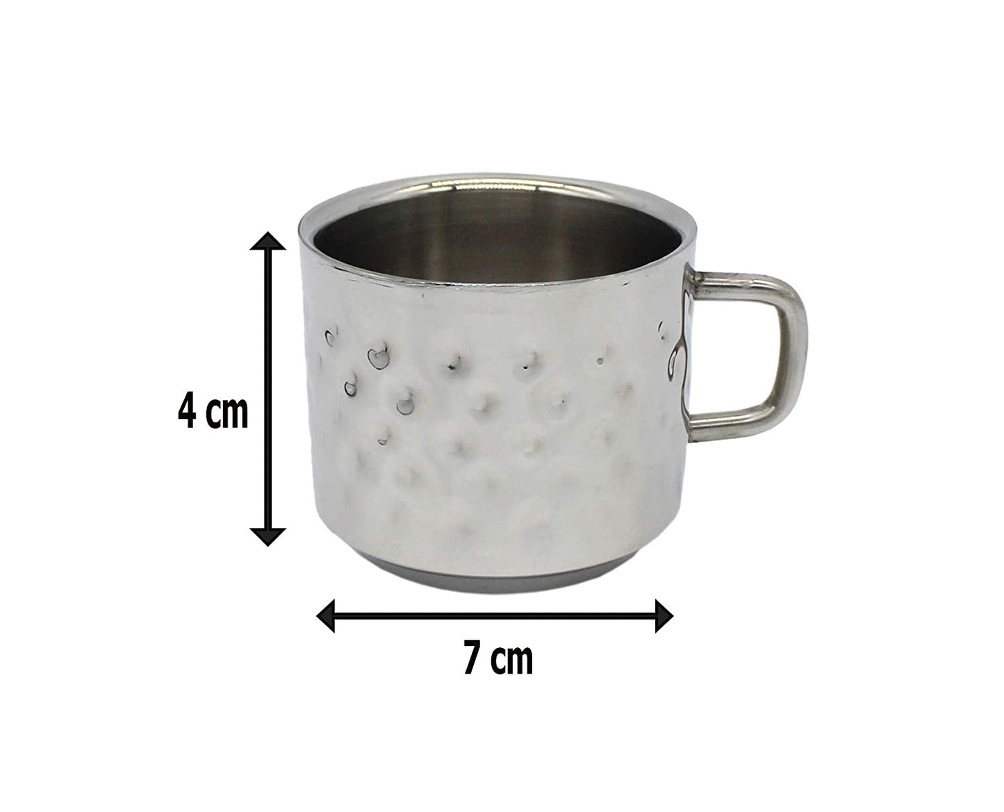 Double Walled Dimple Design Stainless Steel Coffee & Tea Mugs