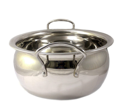 Stainless Steel Cook and Serve Set With Lid (4 Pcs Set) - No: 2